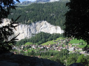 Lauterbrunnen below, from trail to Wengen