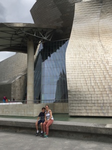 E and Shelly at Guggenheim, Bilbao